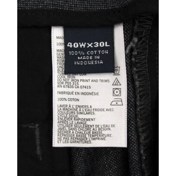 Nautica Beacon Pants Mens 40x30 Charcoal Gray Tailored Fit Chino Cotton Trousers - Picture 10 of 16